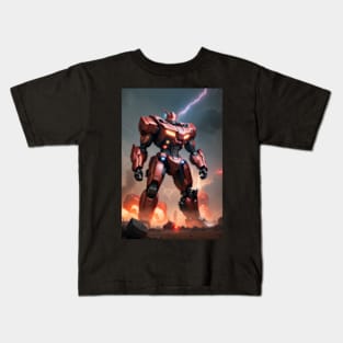 Red Robot Kids T-Shirt